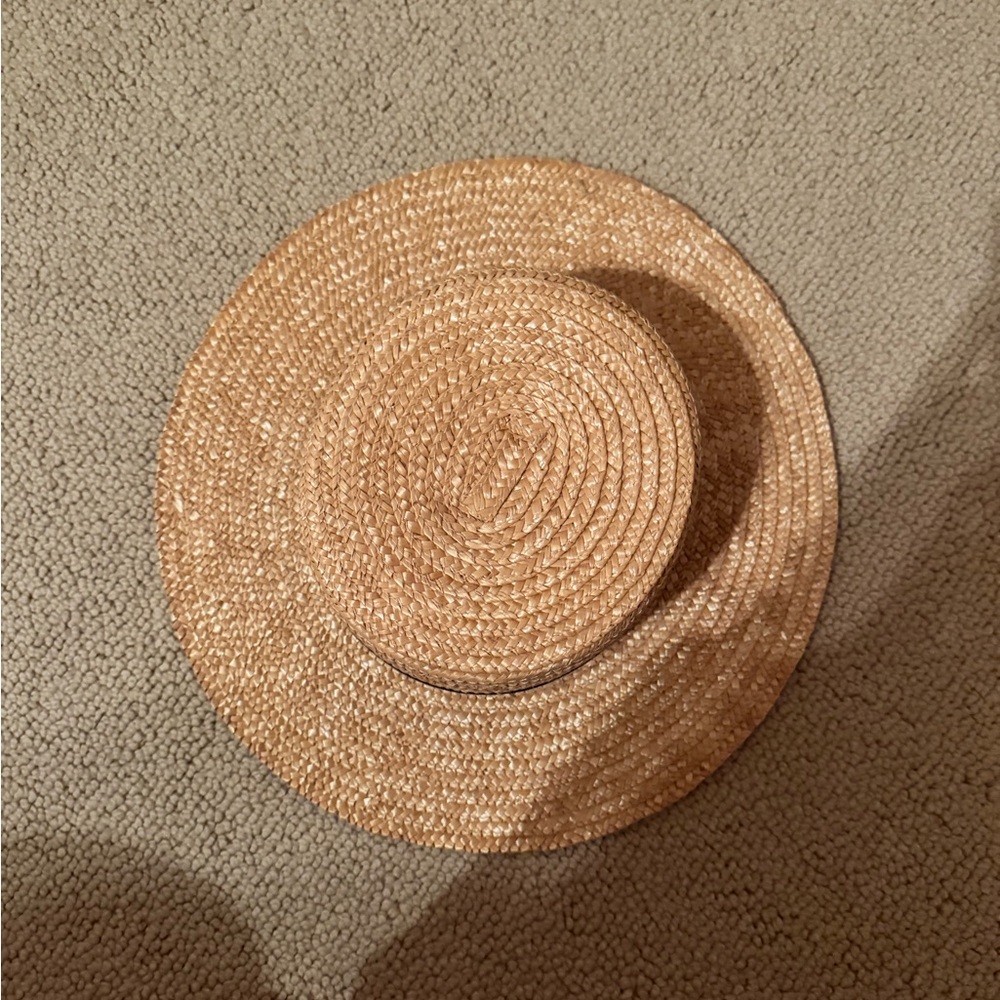 Lack Of Color Straw Boater Sun Hat - Picture 2 of 4